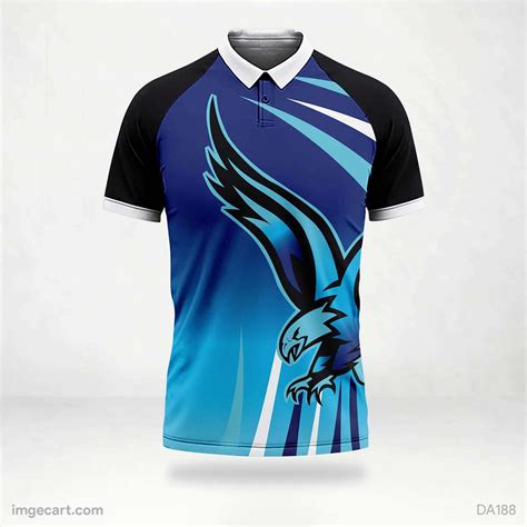 Cricket Jersey Design Blue Pattern - imgecart