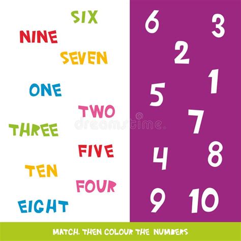 Color Number Worksheets Stock Illustrations – 244 Color Number Worksheets Stock Illustrations ...