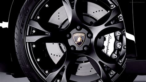 Black Lamborghini 5-spoke vehicle wheel and tire, car, Lamborghini, wheels, vehicle HD wallpaper ...