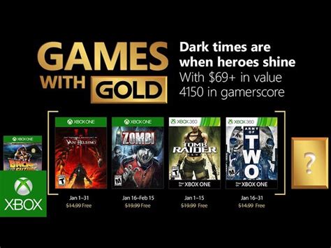 January’s Xbox Games with Gold revealed – XBLAFans