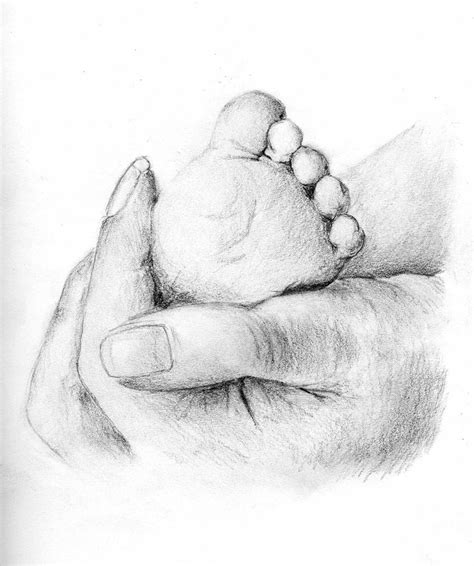 Baby Feet Sketch at PaintingValley.com | Explore collection of Baby ...