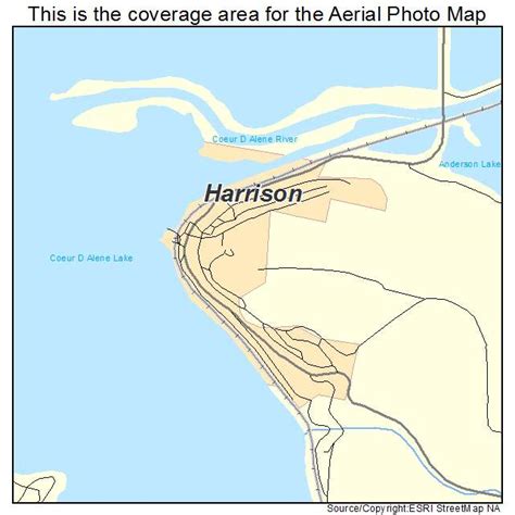 Aerial Photography Map of Harrison, ID Idaho