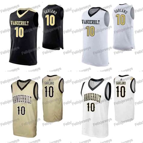 CeoThr 10 Darius Garland Vanderbilt Commodores College Basketball Jersey Darius Garland White ...