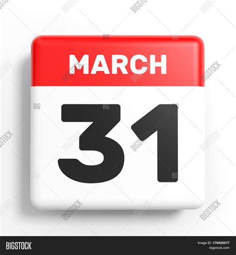 March 31. Calendar On Image & Photo (Free Trial) | Bigstock