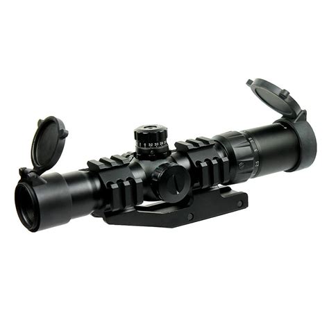 Tactical 1.5 4x30 Tri illuminated (Red/Green/Blue) Mil dot Reticle Rifle Scope riflescope Sight ...