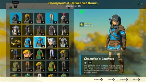 Champion's & Heroes Set Bonus [The Legend of Zelda: Tears of the ...