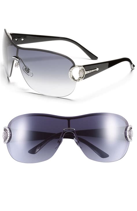 Gucci Crystal Encrusted Shield Sunglasses | Nordstrom