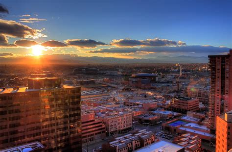 Denver Skyline at Sunset | View from the 20th floor deck of … | Flickr