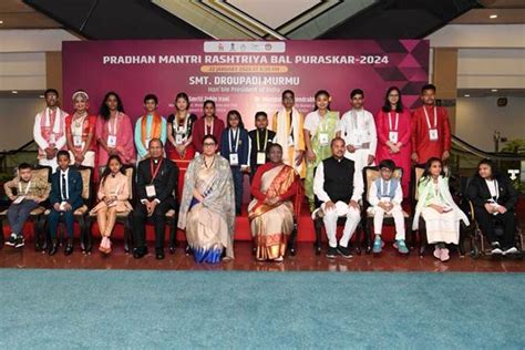 Pradhan Mantri Rashtriya Bal Puraskar-2024 conferred upon 19 children ...