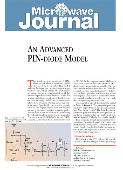 (PDF) An advanced PIN-diode model