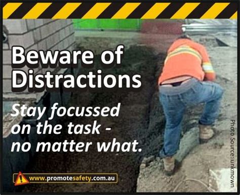 Funny Workplace Meme about distractions in Construction | Workplace safety, Health and safety ...