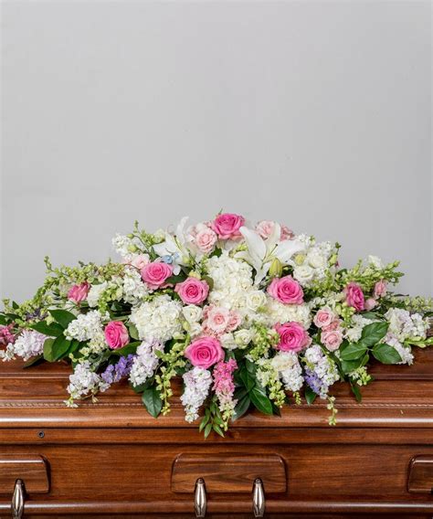 Pastel Casket Spray (With images) | Casket sprays, Funeral flower arrangements, Casket flowers