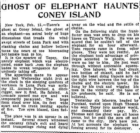 Bill Milhomme: Topsy: Thomas Edison electrocuted an innocent elephant 1903