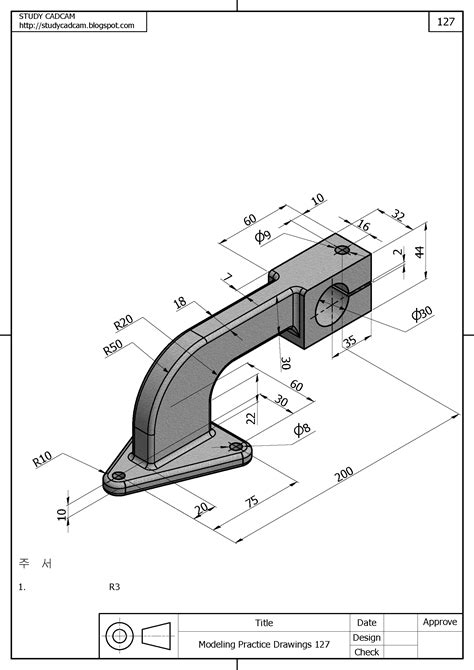 Pin by Ramat Mamud on 3D Modeling Practice | Mechanical design drawings ...