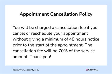 How to Easily Create an Appointment Cancellation Policy