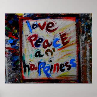 Peace Love And Happiness Posters | Zazzle