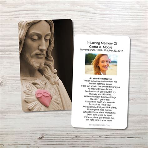 Customized Funeral Memorial Prayer Card - campestre.al.gov.br