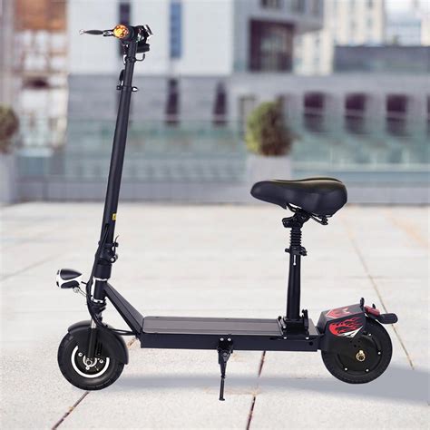 Dongchuan Electric Scooters for Adults with Seat and Dual Suspension Folding EScooter for Men ...