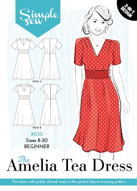 Simple Sew Amelia Tea Dress Pattern | Dress sewing patterns, Tea dress pattern, Sewing dresses