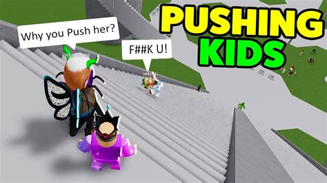 Roblox Ragdoll Engine But.. I Decided To Push Kids Down The Stairs ...