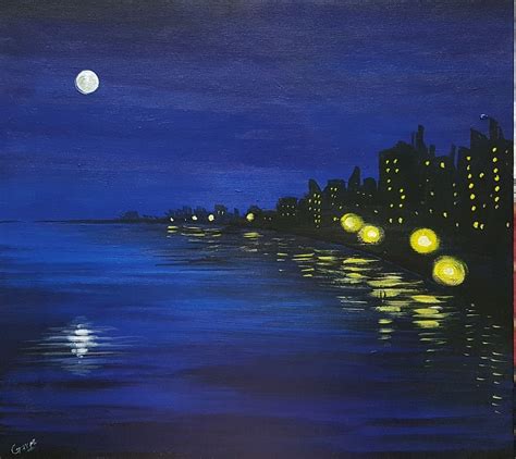 Nightscape Painting at PaintingValley.com | Explore collection of Nightscape Painting