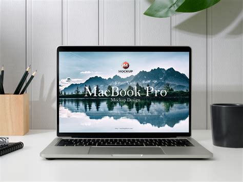 Free Front View MacBook Pro Mockup by Mockup Planet on Dribbble