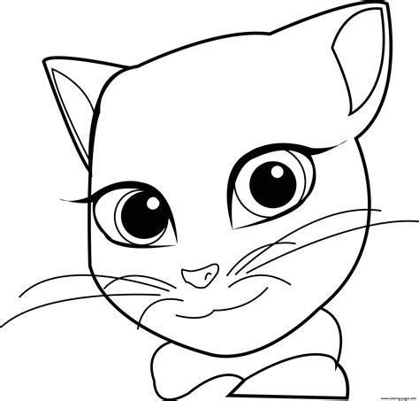 Talking Tom Cat Angela Coloring Page Talking Tom Coloring Pages ...