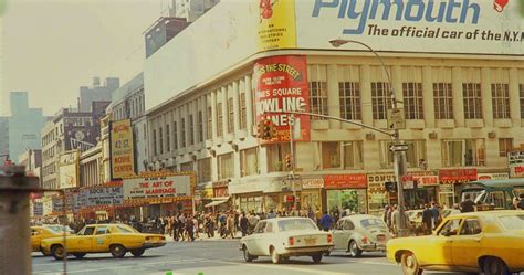 42nd Street at Seventh Avenue, facing Northwest, 1970. 50 Amazing Color ...