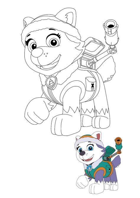 Paw Patrol Everest Coloring Pages | Paw patrol coloring, Paw patrol ...