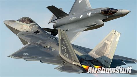 Stealth Fighter Show Down! - F-22 Raptor vs. F-35 Lightning II - YouTube
