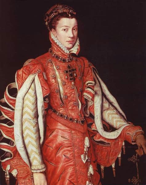 Portrait d' Isabelle de Valois, reine d' Espagne. 1546 - 1568 peint ...