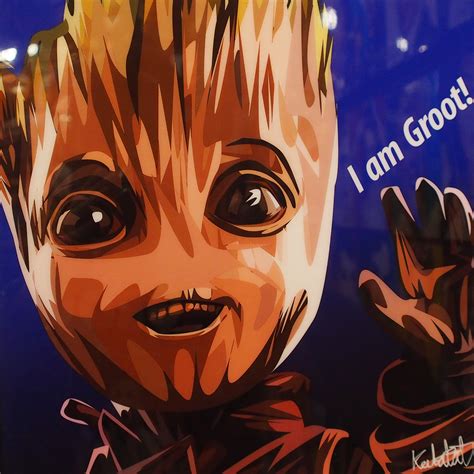 Baby Groot Poster Plaque "I am Groot" - Infamous Inspiration