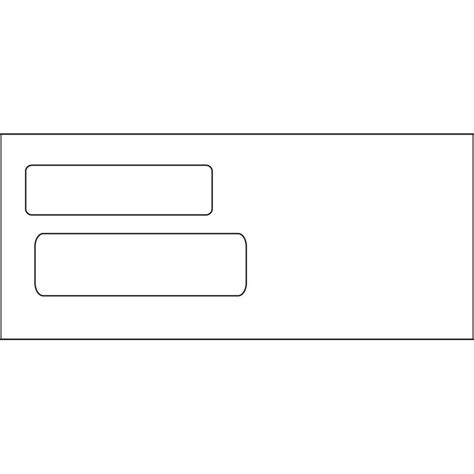 #10, Double Window Envelope, 4-1/8" x 9-1/2", 24# White Wove, (Box of 500)