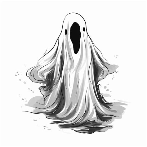 Premium AI Image | Horror Halloween Ghost Drawing with a Realistic Style