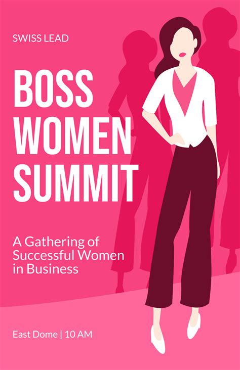 Women's Summit Poster Template - Edit Online & Download Example | Template.net