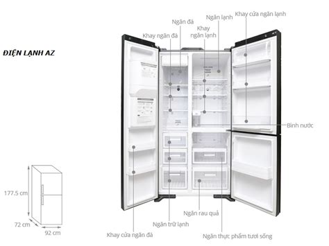 Kích Thước Các Dòng Tủ Lạnh 2 Cánh Side By Side, Hitachi, Samsung ...