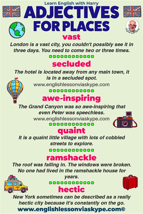 10 Advanced Adjectives To Describe Places In English