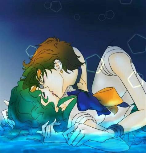 Longing to kiss you... Sailor Neptune and Uranus | Sailor moon, Sailor ...