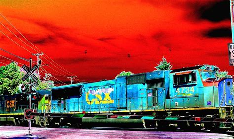 Freight Train Digital Art by Cliff Wilson