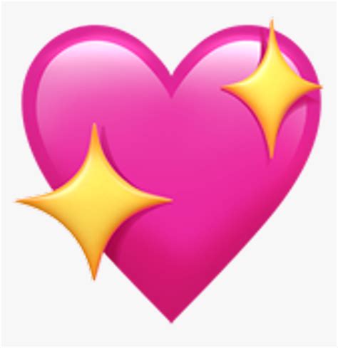 Sparkle Clipart Iphone Emojis - Pink Heart Emoji Png, Transparent Png - kindpng