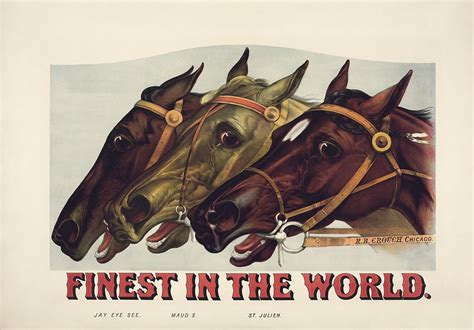 Finest in the World - Vintage Horse Racing Print Mixed Media by War Is ...