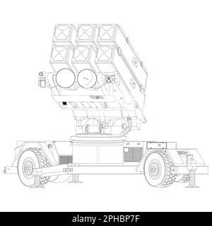 Anti - aircraft air defense system silhouette. Aspide. Skyguard NASAMS ...