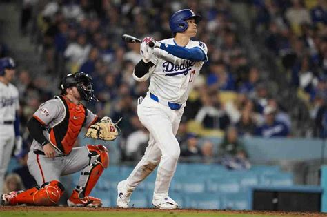 Shohei Ohtani Hit First Home Run for Dodgers, Who Beat Giants 5-4 for 3 ...