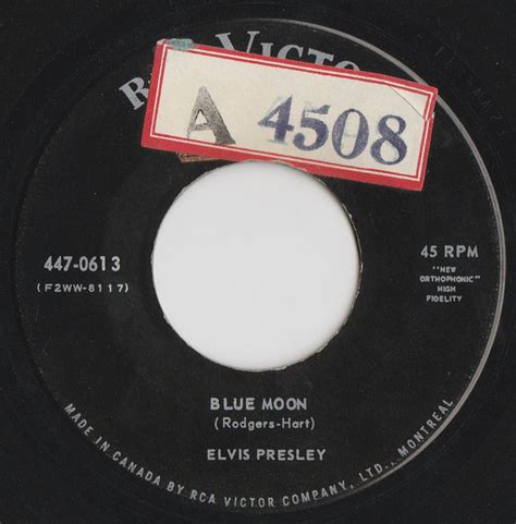 Elvis Presley - Blue Moon (1956, Vinyl) | Discogs