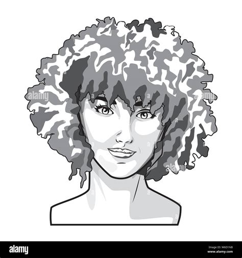 Pop art beautiful woman face smiling in black and white Stock Vector Image & Art - Alamy