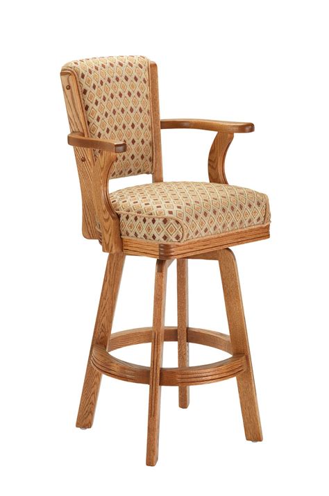 Darafeev's 610 Traditional Wood Swivel Stool • Barstool Comforts