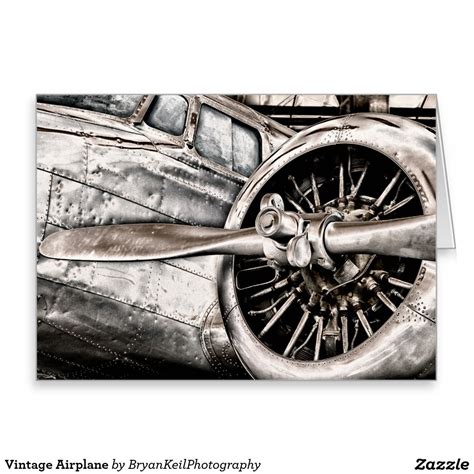 Vintage Airplane Card | Zazzle.com | Vintage airplanes, Air, space ...