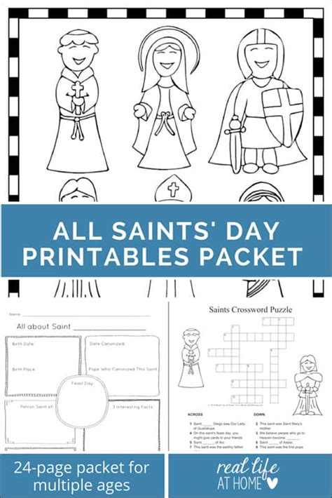 All Saints' Day Printables Packet for Elementary and Middle School Kids