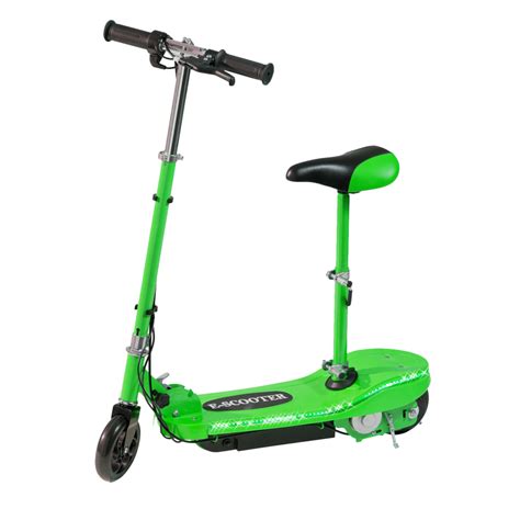 Green LED Electric Scooter - eSkoot Electric Scooter - Free UK Delivery