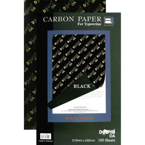 DOLPHIN "TYPEWRITERS" CARBON PAPER BLACK (100 SHEETS) - U Trading ...